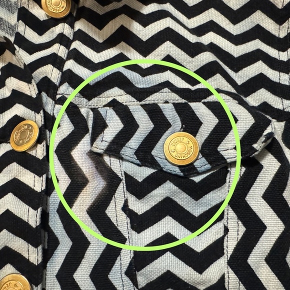 Vintage Moschino Jeans Cropped Chevron Jacket *Read Description* - Picture 9 of 12